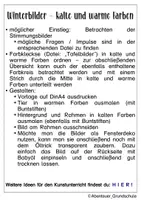 Vorschau - Mal- und Bastelvorlagen - Kunstidee: Winterbilder in kühlen und warmen Farben - Seite 2