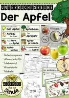 Vorschau - Unterrichtsreihen - Der Apfel: Komplette Unterrichtsreihe " (Jahrgangsstufe 1/2) - Deckblatt