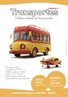 Vista previa - Hojas de trabajo - Fichas transportes LETRA LIGADA ES-EN ANIMACIÓN Vol.1 - Portada