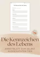 Vorschau - Arbeitsblätter - Tierbeispiel: Kennzeichen des Lebens - Deckblatt