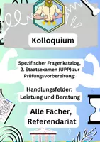 Vorschau - Prüfungsvorbereitung - Kolloquium – Fragenkatalog: Leistung und Beratung - Deckblatt