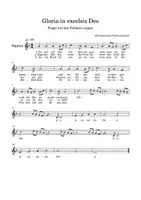 Vorschau - Anderer Materialtyp - Ehre sei Gott in der Höhe mit Text und Notennamen - Seite 1