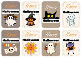 Vorschau - Bildkarten - Halloween - Grußkarte / Gruß / Geschenk / Anhänger - Seite 1