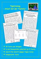 Vorschau - Aufgabenkarten - Tipp-Kartei - zügig schreiben lernen mit der Tastatur - Deckblatt
