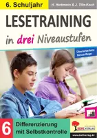 Vorschau - Arbeitsblätter - Lesetraining in drei Niveaustufen Klasse 6 | Sinnerfassendes Lesen, Leseverständnis, Differenzierung, Leseförderung, Lesetexte | Deutsch Sekundarstufe Förderschule Lösungen - Deckblatt
