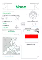 Vorschau - Steckbriefe Europa-Monaco Freiarbeit Wochenplan - Seite 1