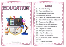 Vista previa - Refuerzo / NEE / Materiales de apoyo - EDUCATION Writing and Speaking @espaciorecursos - página 1