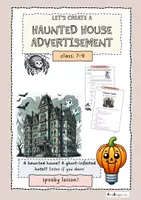 Vorschau - Arbeitsblätter - Halloween lesson! Haunted house advertisement - Deckblatt