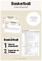 Vorschau - Unterrichtsreihen - Basketball (Unterrichtseinheit) - Deckblatt