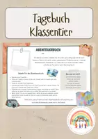 Vorschau - Poster - Klassentier - Tagebuch / Reisetagebuch (Deutsch / Schreiben) - Deckblatt