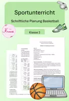 Vorschau - Stundenentwürfe - Schriftliche Planung zum Unterrichtsbesuch Sport 'Basketball' - Deckblatt