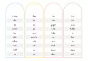 Vorschau - Merkblätter - Lesefächer Blitzlesen - Die 100 häufigsten Wörter - Seite 2