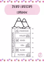 Vista previa - Hojas de trabajo - INLAND LANDSCAPE LAPBOOK - Physical features - Portada