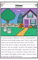 Vista previa - Hojas de trabajo - Halloween - Read & Colour - página 3