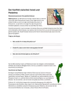 Vorschau - Stundenentwürfe - Nahost: Palästina und Israel - Text mit Aufgaben und Fragen - Deckblatt