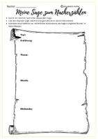 Vorschau - Arbeitsblätter - Sage planen, Stichwortsammlung, Nacherzählung - Deckblatt