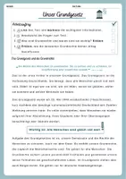 Vorschau - Arbeitsblätter - Das Grundgesetz und die Grundrechte - Seite 1