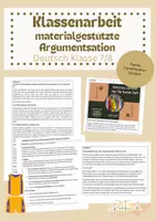 Vorschau - Arbeitsblätter - Klassenarbeit: materialgestützte Argumentation Klasse 7/8 Thema Schulkleidung - Deckblatt