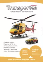 Vista previa - Juegos / Gamificación - Fichas transportes LETRA IMPRENTA ES-EN REALES Vol.1 - Portada
