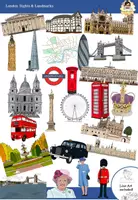 Vorschau - selbst erstellte Cliparts/Grafiken - London Clipart Sehenswürdigkeit und Menschen - Deckblatt