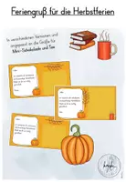 Vorschau - Anderer Materialtyp - Feriengruß für die Herbstferien - Herbst - Deckblatt