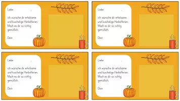 Vorschau - Anderer Materialtyp - Feriengruß für die Herbstferien - Herbst - Seite 1