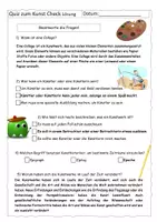 Vorschau - Arbeitsblätter - Quiz zum Kunst-Check (mit Lösung) - Seite 2