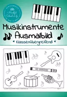 Vorschau - Arbeitsblätter - Musik: Instrumente zum Ausmalen | Ausmalbild - Deckblatt