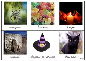 Aperçu - Apprentissages en autonomie - Jeu des paires Français / Anglais sur Halloween - Page 3