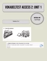 Vorschau - Test - Vokabeltest Access 2 Unit 1 - Part A - Deckblatt