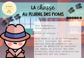 Aperçu - Fiches - Les règles du PLURIEL des noms - Page de couverture