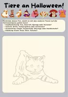 Vorschau - Arbeitsblätter - Tiere verkleiden sich für Halloween (Kunst, Vertretung) - Seite 2
