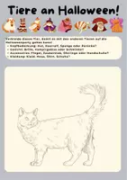 Vorschau - Arbeitsblätter - Tiere verkleiden sich für Halloween (Kunst, Vertretung) - Seite 3
