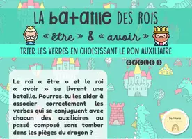 Aperçu - Jeux - BATAILLE - Tri des auxiliaires être et avoir - Page de couverture