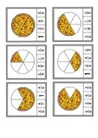 Vorschau - Aufgabenkarten - Brüche mit Pizza: Klammerkarten zum Üben und Verstehen - Seite 1