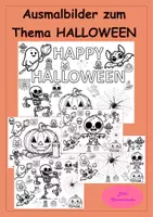 Vorschau - Mal- und Bastelvorlagen - "Happy Halloween" - Ausmalbilder zum Thema Halloween - Deckblatt