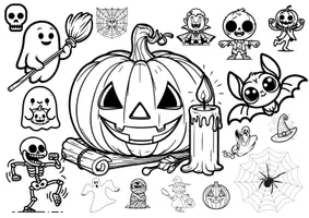 Vorschau - Mal- und Bastelvorlagen - "Happy Halloween" - Ausmalbilder zum Thema Halloween - Seite 2