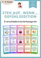 Vorschau - Aufgabenkarten - Steh auf, wenn... Gefühle und Emotionen - Deckblatt