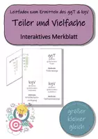 Vorschau - Stationenlernen - Gemeinsamer Teiler und Vielfaches - Interaktives Merkblatt - Deckblatt