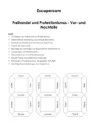 Vorschau - Arbeitsblätter - Escape Room: Freihandel und Protektionismus - Vor- und Nachteile - Deckblatt