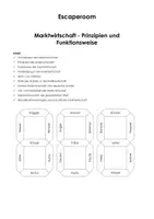 Vorschau - Spiele - Escape Room: Marktwirtschaft - Prinzipien und Funktionsweise - Deckblatt