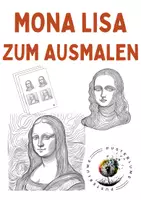 Vorschau - Mal- und Bastelvorlagen - Mona Lisa zum Ausmalen - neues Design 2 - Deckblatt