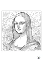 Vorschau - Mal- und Bastelvorlagen - Mona Lisa zum Ausmalen - neues Design 2 - Seite 2