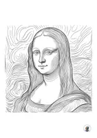 Vorschau - Mal- und Bastelvorlagen - Mona Lisa zum Ausmalen - neues Design 2 - Seite 3
