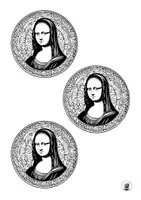 Vorschau - Mal- und Bastelvorlagen - Mona Lisa zum Ausmalen - neues Design 6 - Seite 2