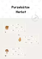 Vorschau - Aufgabenkarten - Purzelsätze für den Herbst - 1. & 2. Klasse - Deckblatt