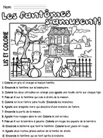Aperçu - Feuilles d'exercices - Lis et colorie 6 scènes automne et Halloween - Page 3