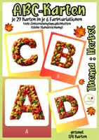 Vorschau - Spiele - Herbst Alphabet - Bildkarten | Merk es Dir Flashcards ABC - Deckblatt