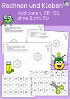 Vorschau - Arbeitsblätter - ZR100 Bienenwaben Additionen, Rechnen u. Kleben, mit u. oh. ZÜ - Deckblatt