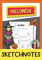 anteprima - Esercizi - Halloween in Sketchnotes - 3 versions (Inglese) - Pagina di copertina